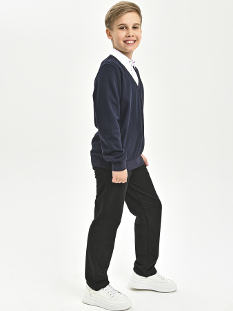 5007 Джемпер/обманка д/м (темно-синий,белый весь размерный ряд)