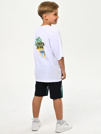 3054 Футболка д/м оверсайз (белый весь размерный ряд)