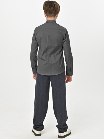 4777 Рубашка дл.р. д/м (темно-серый весь размерный ряд)
