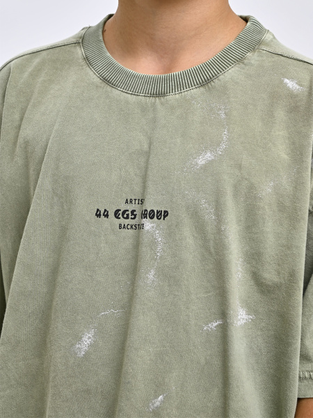 5339 Футболка оверсайз д/м (хаки весь размерный ряд)