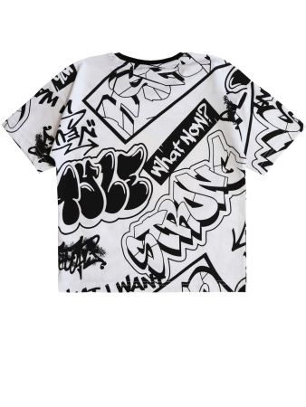 3152 Футболка д/м оверсайз (белый весь размерный ряд)