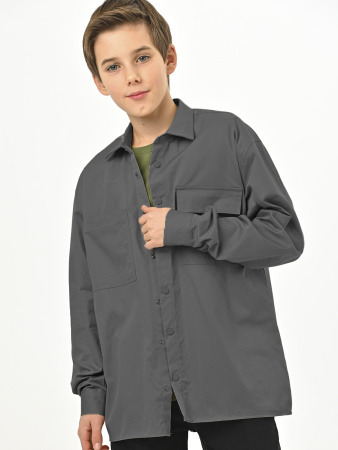 4733 Рубашка дл.р. (батал) д/м (темно-серый весь размерный ряд)