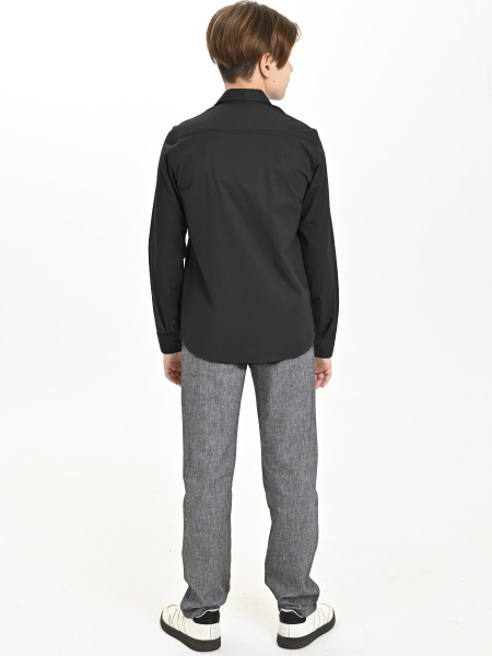 4781 Рубашка дл.р. д/м (черный весь размерный ряд)