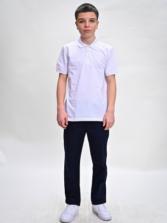 4679 Поло к.р. д/м (белый весь размерный ряд)