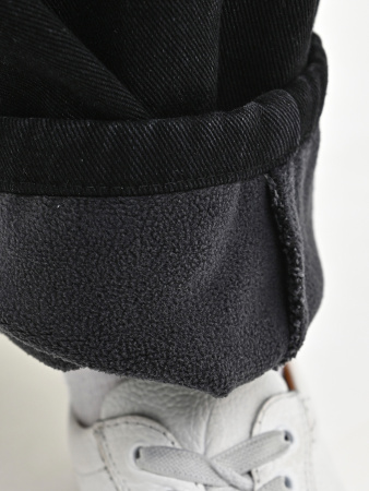 25563-Ch Джинсы утепленные д/м (черный весь размерный ряд)