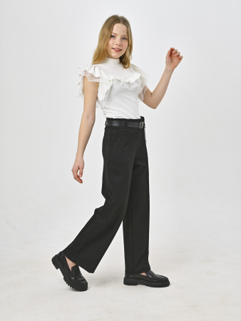 210KG Брюки палаццо утепл. д/д (черный весь размерный ряд)