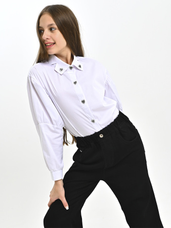 3027-Ch Блузка д/д (белый весь размерный ряд)