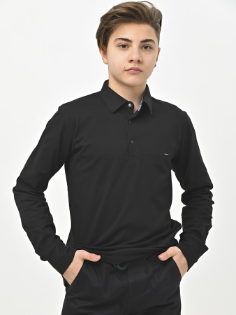 4948 Поло дл.р. д/м (черный весь размерный ряд)