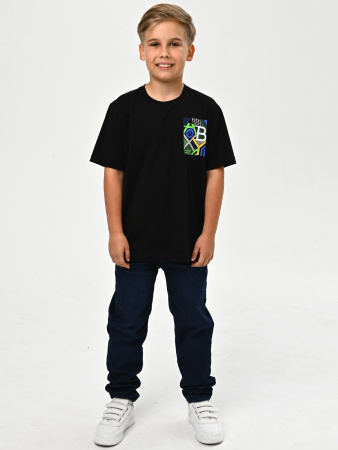 3062 Футболка д/м (черный весь размерный ряд)