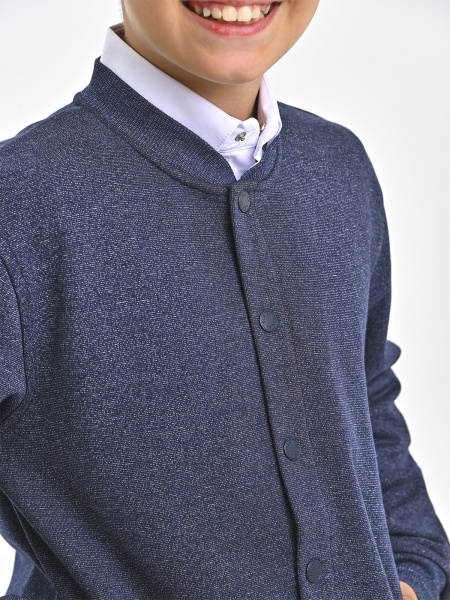 1671 Жакет д/м (т.син/серый размер 116)