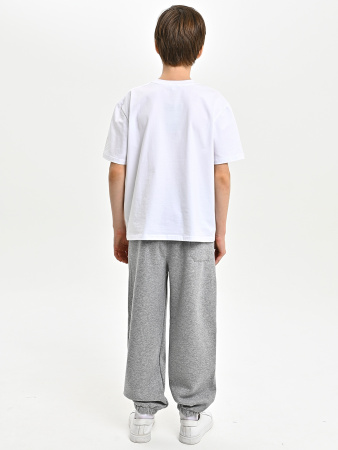 B033-8-Ch Брюки спорт утепл. д/м (серый меланж весь размерный ряд)