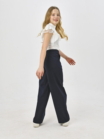 888KG Брюки палаццо д/д (темно-синий весь размерный ряд)