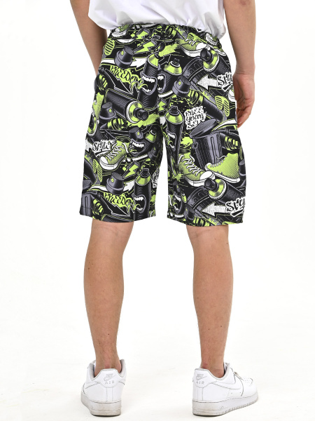 3092 Шорты плават. д/м (черный,салатовый весь размерный ряд)