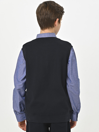 4822 Рубашка/обманка д/м (темно-синий,джинсовый весь размерный ряд)