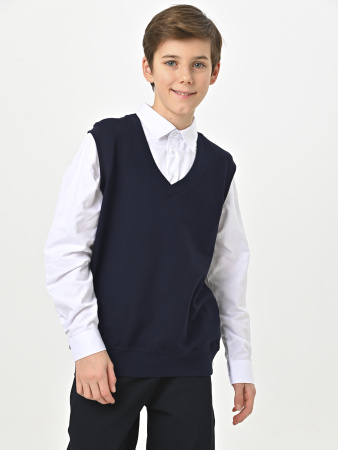 4821 Рубашка/обманка д/м (темно-синий,белый весь размерный ряд)