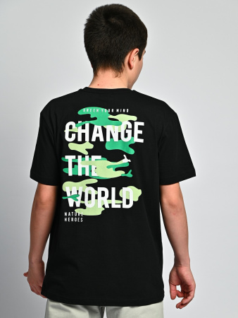 2071 Футболка д/м (черный весь размерный ряд)