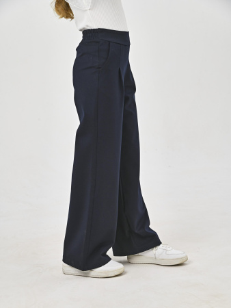 888KG Брюки палаццо д/д (темно-синий весь размерный ряд)