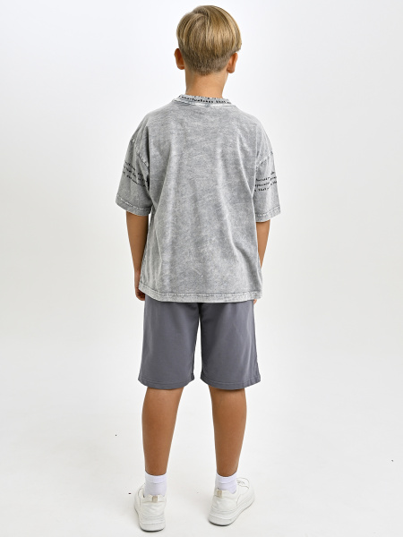 5326 Футболка оверсайз д/м (серый весь размерный ряд)