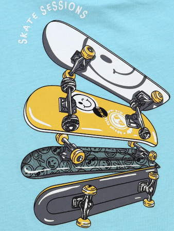 4490 Футболка д/м (бирюзовый весь размерный ряд)