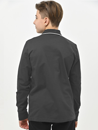 4939 Поло дл.р. д/м (серый весь размерный ряд)