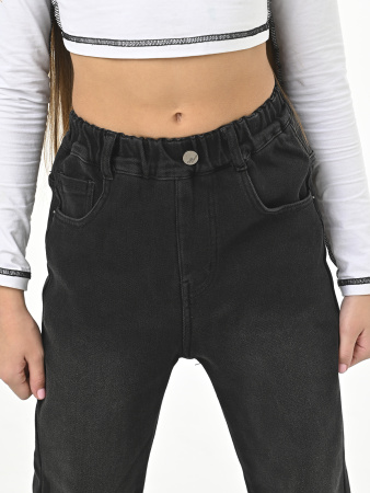 F2603-Ch Джинсы д/д (черный весь размерный ряд)