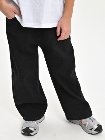 B2531-Ch Джинсы утепленные д/м (черный весь размерный ряд)