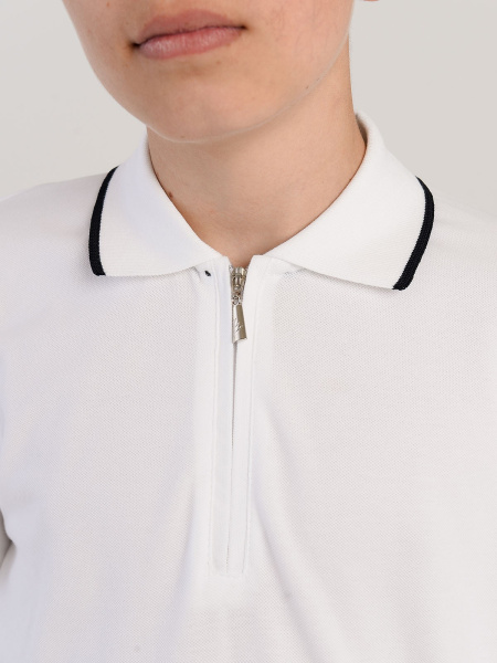 1780 Поло дл.р. д/м (белый размер 140)