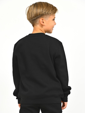 2847 Толстовка утепл. д/м (черный весь размерный ряд)