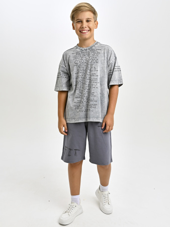 5326 Футболка оверсайз д/м (серый весь размерный ряд)