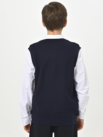 4821 Рубашка/обманка д/м (темно-синий,белый весь размерный ряд)