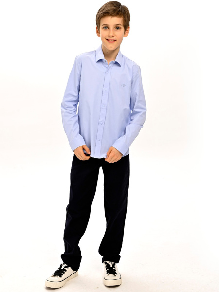 4217 Рубашка дл.р. д/м (голубой весь размерный ряд)