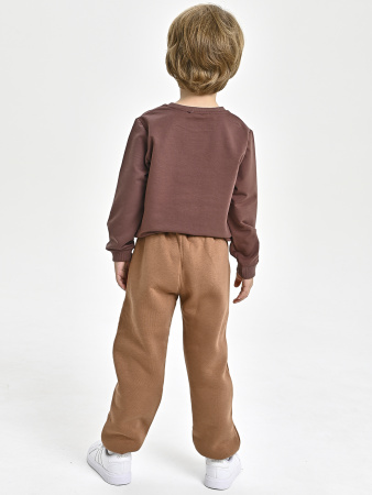 8019-B Брюки спорт утепл. д/м (коричневый 128)