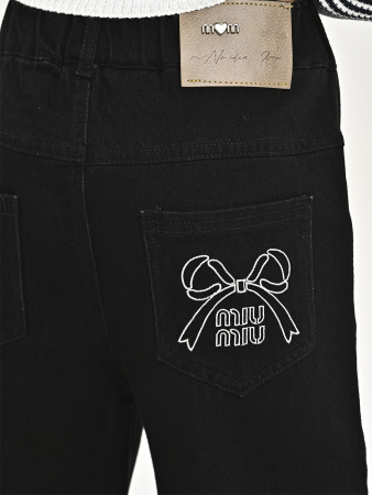 5536-Ch Джинсы д/д (черный весь размерный ряд)