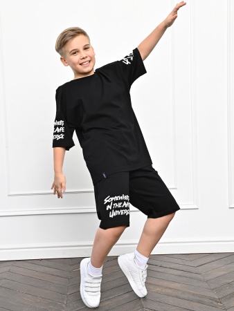 3033 Футболка д/м (черный весь размерный ряд)