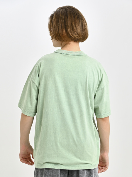 5328 Футболка оверсайз д/м (фисташковый весь размерный ряд)