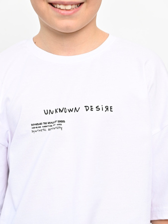 3003 Футболка д/м оверсайз (белый весь размерный ряд)