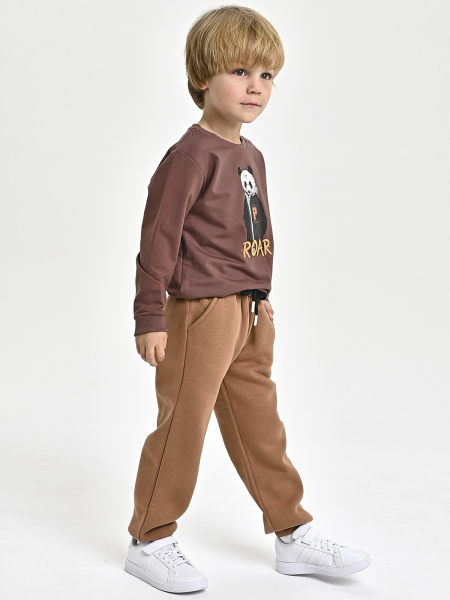 8019-B Брюки спорт утепл. д/м (коричневый 128)