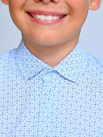 2587 Рубашка дл.р. д/м (2587-голубой-152)