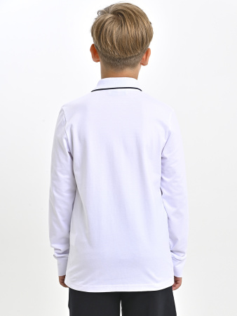 4938 Поло дл.р. д/м (белый весь размерный ряд)