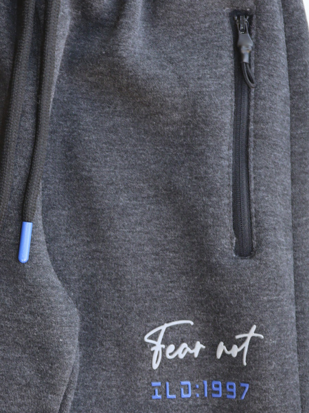 4332-B Брюки спорт утепл. д/м (антрацит весь размерный ряд)