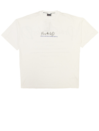 3141 Футболка д/м оверсайз (белый весь размерный ряд)