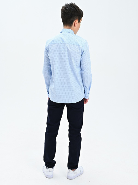 2592 Рубашка дл.р. д/м (голубой размер 122)