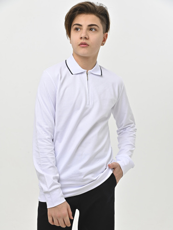 4943 Поло дл.р. д/м (белый весь размерный ряд)