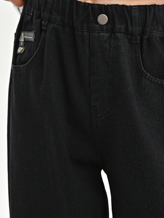 25563-Ch Джинсы утепленные д/м (черный весь размерный ряд)