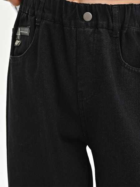 25563-Ch Джинсы утепленные д/м (черный 33(175))