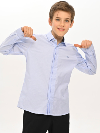 4144 Рубашка дл.р. д/м  (светло-голубой весь размерный ряд)