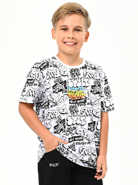 3059 Футболка д/м (белый 128)