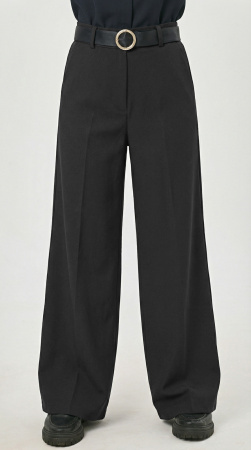 2201KG Брюки палаццо д/д (черный весь размерный ряд)