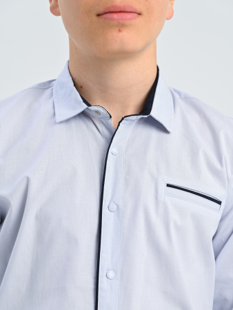 2307 Рубашка дл.р. д/м (светло-серый весь размерный ряд)