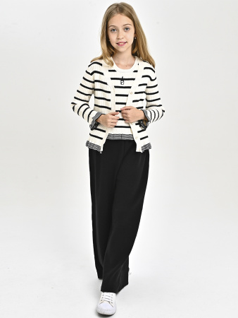 C2501-Ch Костюм тройка д/д (чёрно-белый весь размерный ряд)